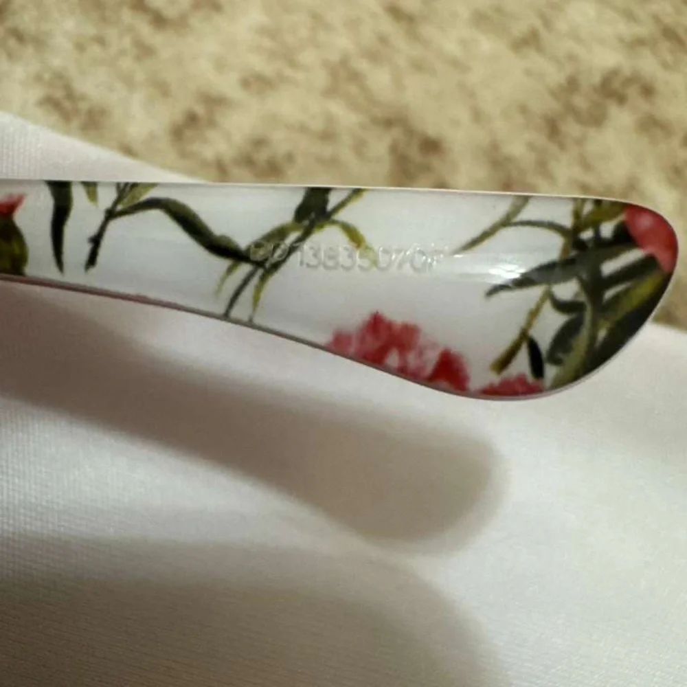 Pink Cat-Eye Sunglasses with Floral Temples